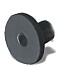 BLACK RUBBER 'TOP HAT' WASHERS - BOX OF 200